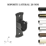 Pack 2 soportes laterales abierto forja ø20mm
