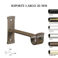 Pack 2 soportes largo forja ø20mm