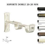 Pack 2 soportes doble forja ø20-20mm