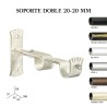Pack 2 soportes doble forja ø20-20mm