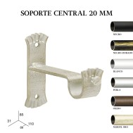 Pack 2 soportes centrales forja ø20mm