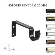 Pack 2 soportes sencillo forja de ø20mm