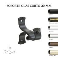 Pack 2 soportes olas corto forja de ø20mm