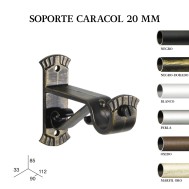 Pack 2 soportes caracol forja de ø20mm