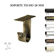 Pack 2 soporte techo forja de ø28mm