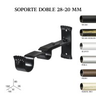 Soporte doble forja ø28-20mm