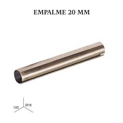 Empalme tubo zirconio ø20mm