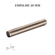 Empalme tubo zirconio ø20mm