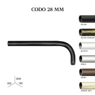 Codo forja ø28mm