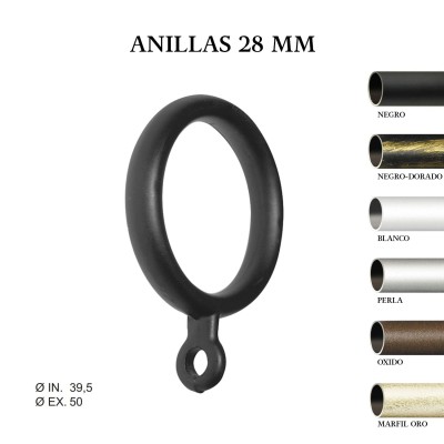 Pack 10 anillas forja ø28mm