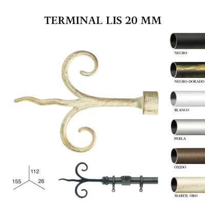 Terminal lis forja de ø20mm