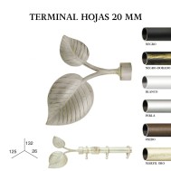 Pack 2 terminales hojas forja de ø20mm