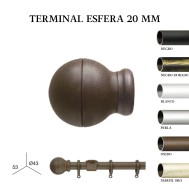 Pack 2 terminales esfera forja de ø20mm