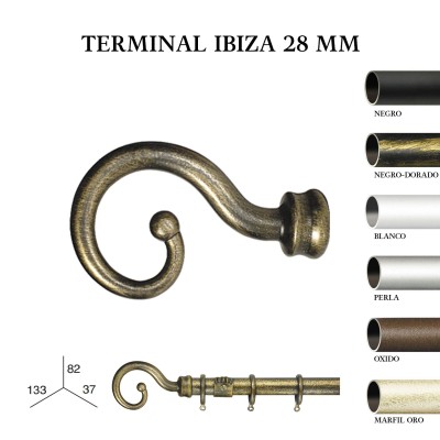 Terminal ibiza forja de ø28mm