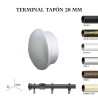 Pack 2 terminal tapón forja de ø28mm