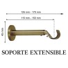Conjunto barra cortina varadero cuero ø30