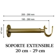 Conjunto barra cortina varadero cuero ø30