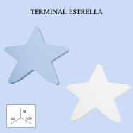 Terminal estrella madera 28mm