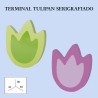 Terminal tulipán serigrafiada madera 28mm