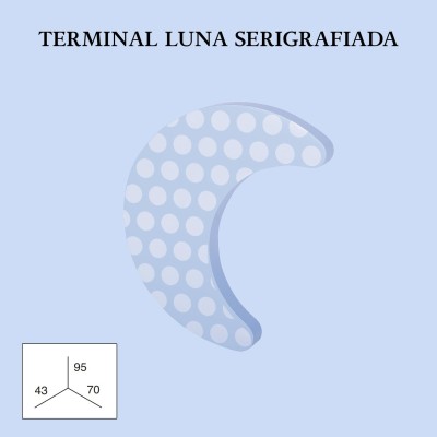 Terminal luna serigrafiada madera 28mm