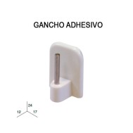 Pack de 4 ganchos adhesivos metalizados