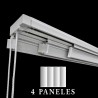 Riel de Panel Japonés de 4 lamas