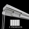 Riel de Panel Japonés de 5 lamas