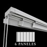 Riel de Panel Japonés de 6 lamas