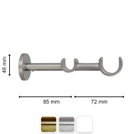 SOPORTE DOBLE PARED Ø30MM