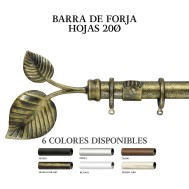 CONJUNTO BARRA HOJAS FORJA 20