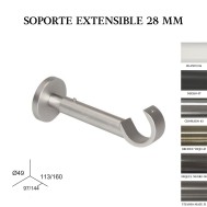 Soporte extensible abierto zirconio ø28mm