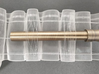 Cinta fruncidora con pasabarras transparente 10 cm