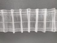 Cinta fruncidora con pasabarras transparente 10 cm | CortinaJoven