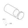 Pack 2 Soportes lisboa madera ø28mm