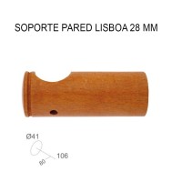 Pack 2 Soportes lisboa madera ø28mm
