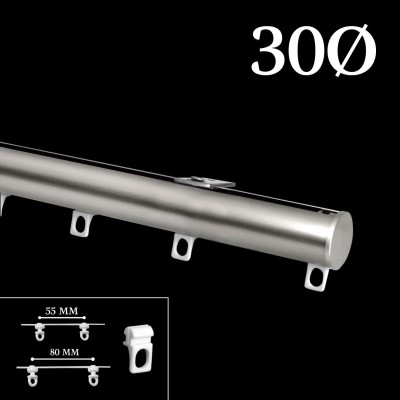 Riel manual decotrack acero 30mm