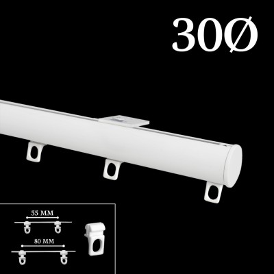 Riel manual decotrack blanco 30 mm
