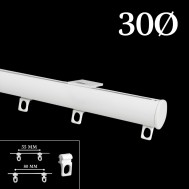 Riel manual decotrack blanco 30 mm