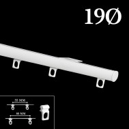 Riel manual decotrack blanco 19mm