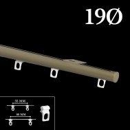 Riel manual decotrack cuero 19mm