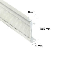 Perfil portatelas velcrado para panel japonés - Sistema Chyc