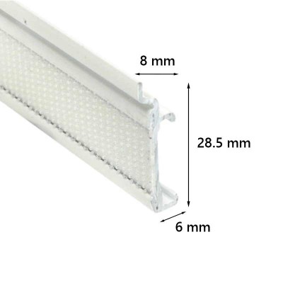 Perfil portatelas velcrado para panel japonés - Sistema Chyc