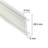 Perfil portatelas velcrado para panel japonés - Sistema Chyc