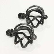 oferta PACK 2 TERMINALES FORJA 20MM FERIA NEGRO/PLATA