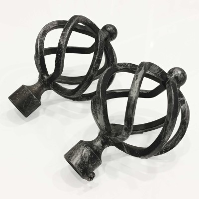 oferta PACK 2 TERMINALES FORJA 20MM FERIA NEGRO/PLATA