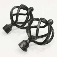 oferta PACK 2 TERMINALES FORJA 20MM FERIA NEGRO/PLATA