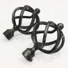 oferta PACK 2 TERMINALES FORJA 20MM FERIA NEGRO/PLATA