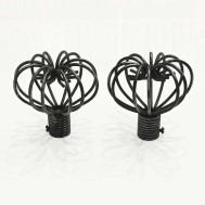 oferta PACK 2 TERMINALES FORJA 20MM GLOBO NEGRO/PLATA