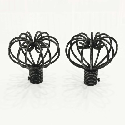 oferta PACK 2 TERMINALES FORJA 20MM GLOBO NEGRO/PLATA