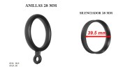 Pack 10 silenciadores para anillas forja ø28mm